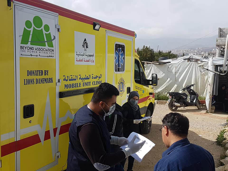 Lions gir til korona-rammede flyktninger i Libanon